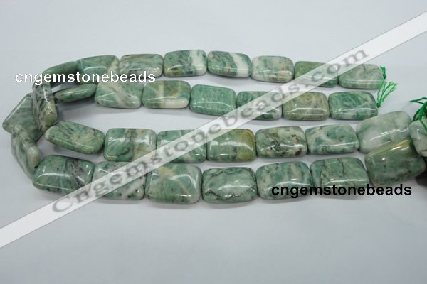 CQJ76 15.5 inches 18*25mm rectangle Qinghai jade beads wholesale