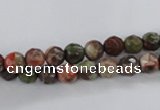 CRA100 15.5 inches 6mm faceted round rainforest agate gemstone beads