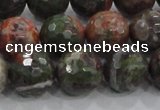 CRA105 15.5 inches 16mm faceted round rainforest agate beads