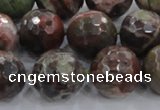 CRA106 15.5 inches 18mm faceted round rainforest agate beads