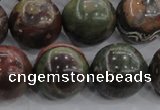 CRA117 15.5 inches 20mm round rainforest agate beads