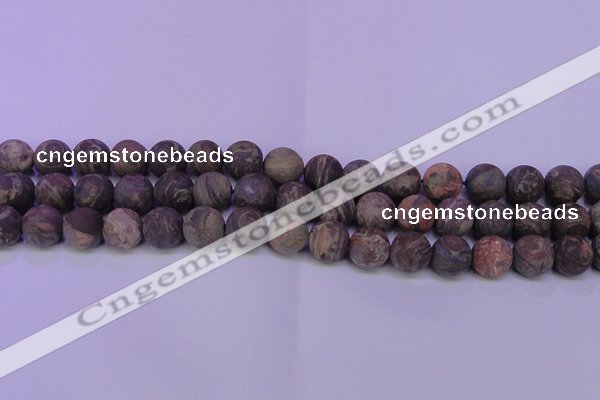 CRA120 15.5 inches 4mm round matte rainforest agate beads