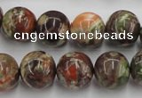 CRA153 15.5 inches 14mm round rainforest agate beads wholesale