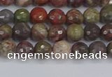 CRA161 15.5 inches 6mm faceted round rainforest agate beads