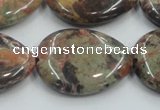 CRA20 15.5 inches 22*30mm flat teardrop natural rainforest agate beads