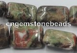 CRA22 15.5 inches 18*25mm rectangle natural rainforest agate beads