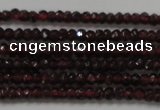 CRB100 15.5 inches 2*3.5mm faceted rondelle red garnet gemstone beads