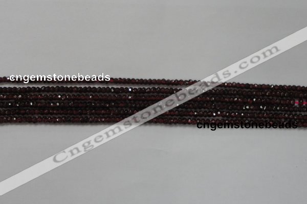 CRB100 15.5 inches 2*3.5mm faceted rondelle red garnet gemstone beads