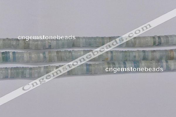 CRB1003 15.5 inches 2*7mm heishi aquamarine beads wholesale