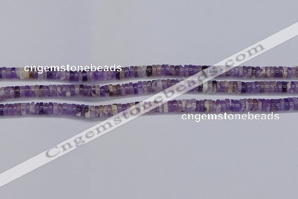 CRB1005 15.5 inches 2*4mm heishi dogtooth amethyst beads wholesale