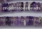 CRB1008 15.5 inches 2*7mm heishi dogtooth amethyst beads wholesale