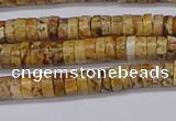 CRB1015 15.5 inches 2*4mm heishi picture jasper beads wholesale