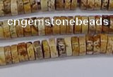 CRB1016 15.5 inches 2*5mm heishi picture jasper beads wholesale