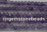 CRB102 15.5 inches 2.5*4mm faceted rondelle amethyst beads