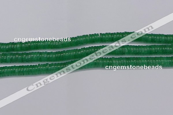 CRB1032 15.5 inches 2*6mm heishi green aventurine beads wholesale