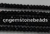 CRB104 15.5 inches 2.5*4mm faceted rondelle black agate beads