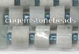 CRB1050 15.5 inches 4*6mm - 5*6mm faceted tyre aquamarine beads