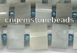 CRB1052 15.5 inches 7*9mm - 8*10mm faceted tyre aquamarine beads