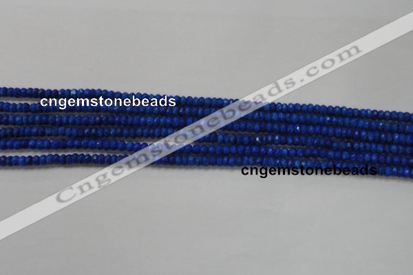 CRB106 15.5 inches 2.5*4mm faceted rondelle dyed turquoise beads