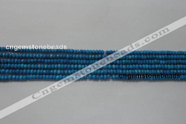 CRB107 15.5 inches 2.5*4mm faceted rondelle dyed turquoise beads