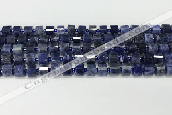 CRB1073 15.5 inches 5*8mm - 6*8mm faceted tyre sodalite beads