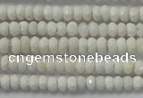 CRB109 15.5 inches 2.5*4mm faceted rondelle white agate beads