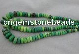 CRB1108 15.5 inches 5*8mm - 9*18mm rondelle grass agate beads