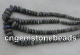 CRB1114 15.5 inches 5*8mm - 9*18mm rondelle labradorite beads