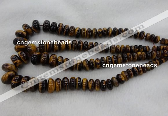 CRB1115 15.5 inches 5*8mm - 9*18mm rondelle tiger eye beads