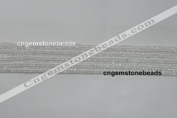 CRB112 15.5 inches 2.5*4mm faceted rondelle white crystal beads