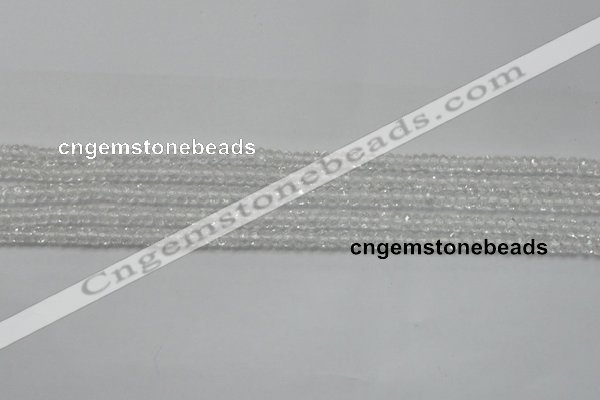 CRB112 15.5 inches 2.5*4mm faceted rondelle white crystal beads