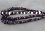 CRB1122 15.5 inches 5*8mm - 9*18mm faceted rondelle dogtooth amethyst beads