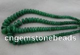 CRB1127 15.5 inches 5*8mm - 9*18mm faceted rondelle green aventurine beads