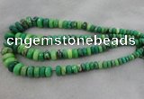 CRB1128 15.5 inches 5*8mm - 9*18mm faceted rondelle grass agate beads