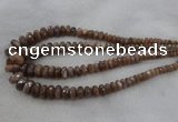 CRB1132 15.5 inches 5*8mm - 9*18mm faceted rondelle moonstone beads