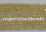 CRB114 15.5 inches 3*4.5mm faceted rondelle citrine gemstone beads