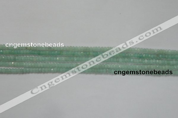 CRB115 15.5 inches 3*4.5mm faceted rondelle amazonite beads