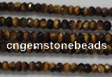 CRB116 15.5 inches 3*5mm faceted rondelle yellow tiger eye beads