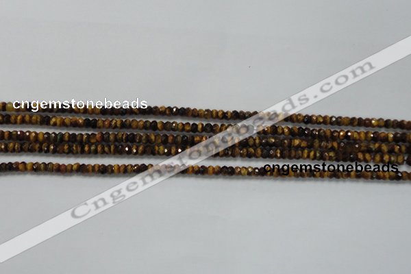 CRB116 15.5 inches 3*5mm faceted rondelle yellow tiger eye beads