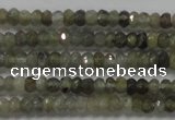 CRB118 15.5 inches 3*5mm faceted rondelle labradorite beads