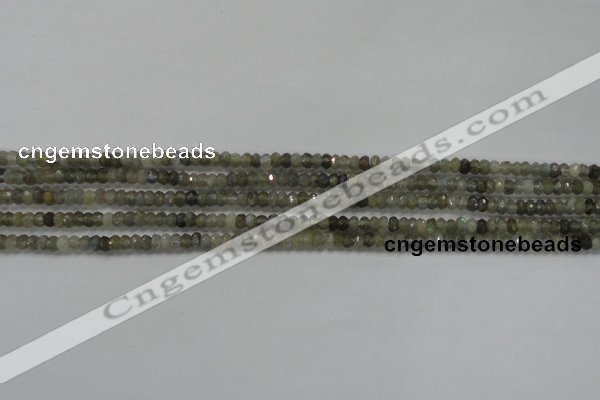 CRB118 15.5 inches 3*5mm faceted rondelle labradorite beads