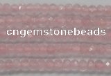CRB119 15.5 inches 3*5mm faceted rondelle rose quartz beads