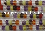 CRB120 15.5 inches 3*5mm faceted rondelle mixed quartz beads