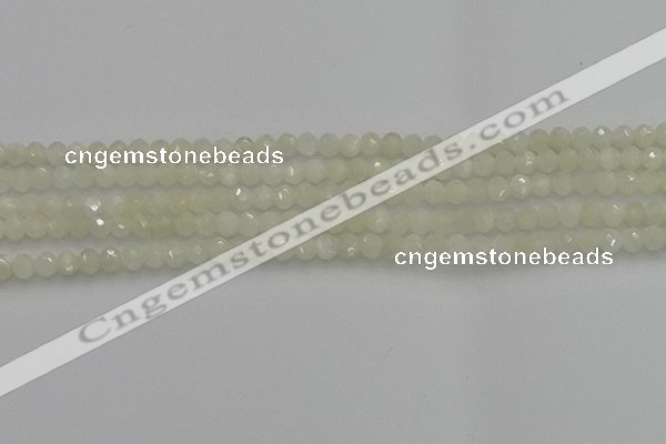 CRB1211 15.5 inches 4*6mm faceted rondelle white moonstone beads