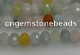 CRB1213 15.5 inches 4*6mm faceted rondelle morganite beads