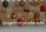 CRB1214 15.5 inches 4*6mm faceted rondelle mixed rutilated quartz beads