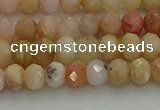 CRB1215 15.5 inches 4*6mm faceted rondelle pink opal beads