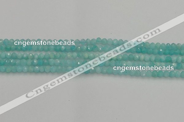 CRB1216 15.5 inches 4*6mm faceted rondelle amazonite beads