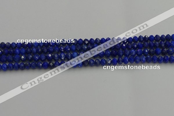 CRB1217 15.5 inches 4*6mm faceted rondelle lapis lazuli beads