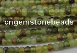 CRB122 15.5 inches 2.5*3.5mm faceted rondelle green garnet beads